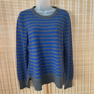 Aqua Cashmere Striped Sweater Large